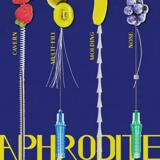 APHRODITE KOREA BEST SELLING FOX EYES THREAD : PDO PLACL CAVERN SCREW BROW LIFT /PERFECT WRINKLE FILLING SUTURE 23G 60mm CE ISO