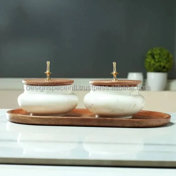 Most Demanding Marble Jar with Wooden Lid at best rate
