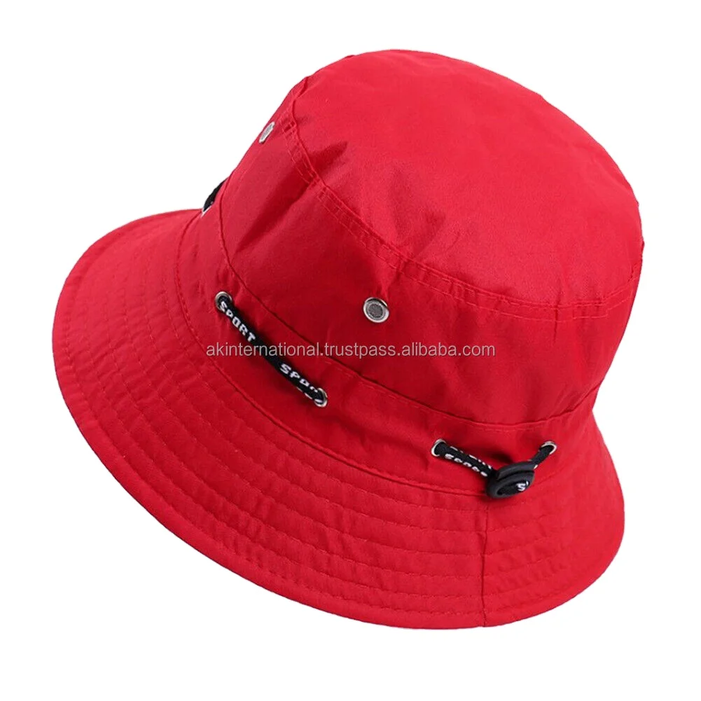 High Quality Bucket Hat Cap Cotton Fishing Boonie Brim Visor Sun Hat Summer Men Women Camping