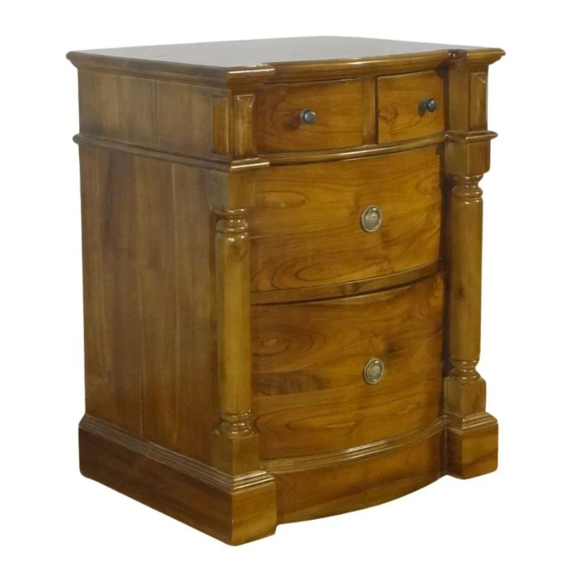 Four Posters Bedroom Furniture Set Made From Indonesia Solid Teak Wood for European Style Home and Hotel Bedroom Furniture