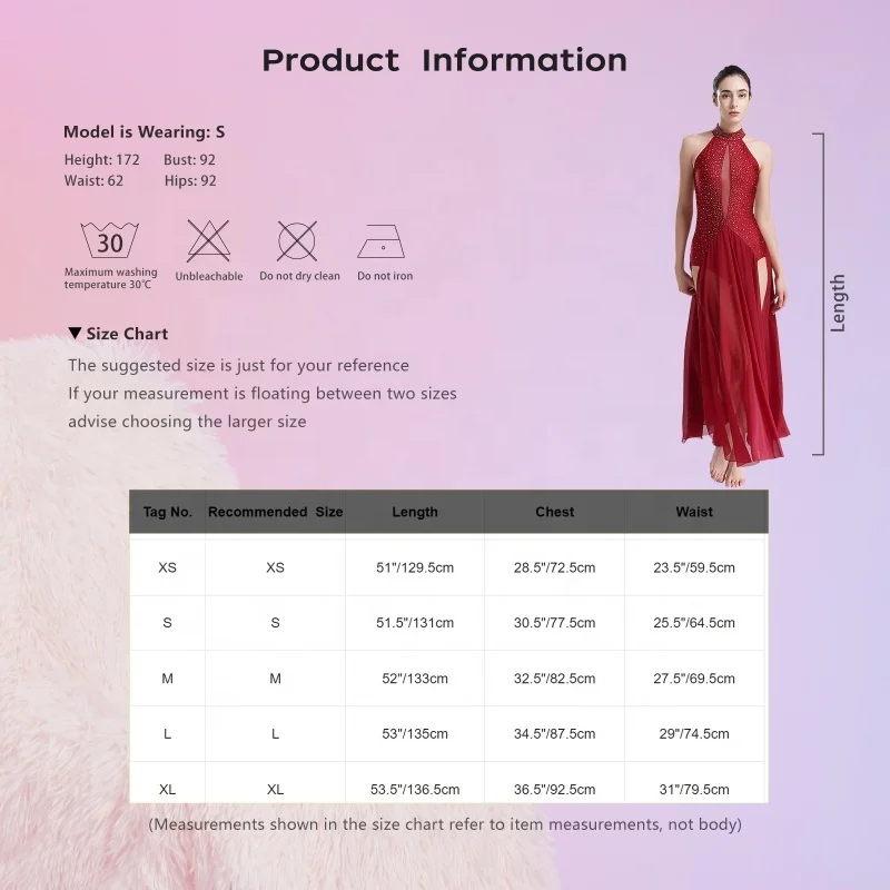 Womens Costume Dress For Stage Performance Competition For Lyrical Modern Latin Dance Competition Dance Class Prom Party