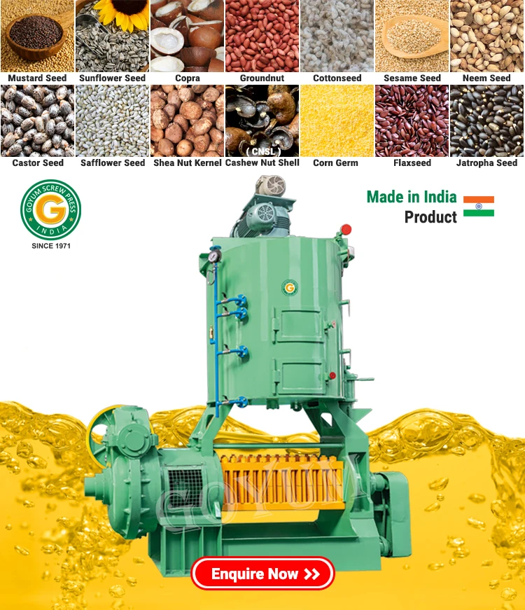 15 Tonnes Per Day Oil Expeller Mustard Coconut Ground Nut Sesame Canola Caster