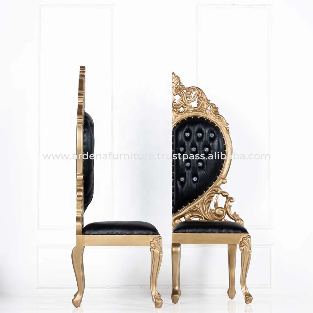 Королевские стулья для невесты и жениха свадебного торжества король королева высокий диван престолы роскошные свадебные королевские