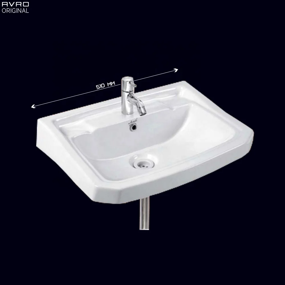 New Design Wall Hung Ceramic Wash Basin White Ceramic Wash Basin Bathroom Sink