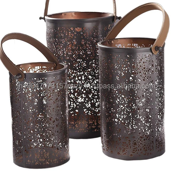 Farmhouse Black Votive Candle Holders Set of 3 Decorative Metal Candlestick Holders Antique Candle Stand for Wedding & Christmas