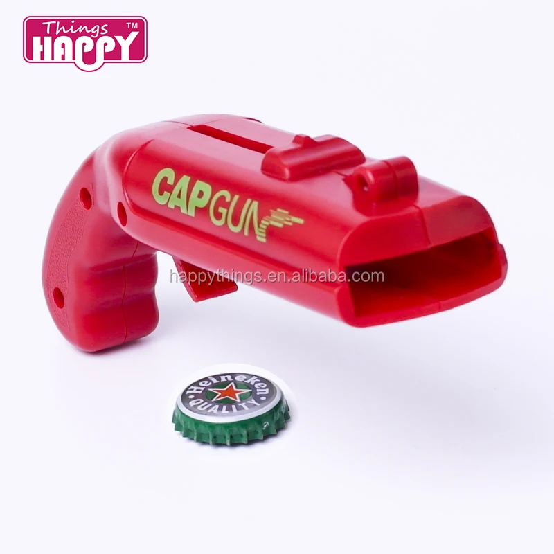 Custom Logo Capgun Opener Low MOQ Plastic Bottle Gun Opener