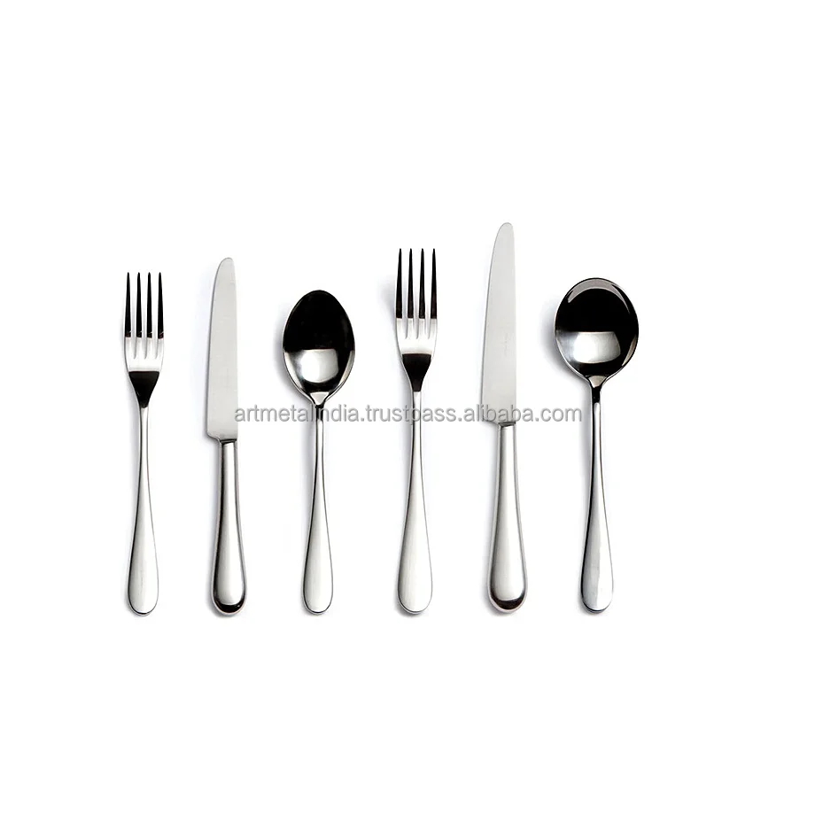 Stainless Steel Cutlery Metal New Flatware Design Spoon and Fork Set Wholesale Price