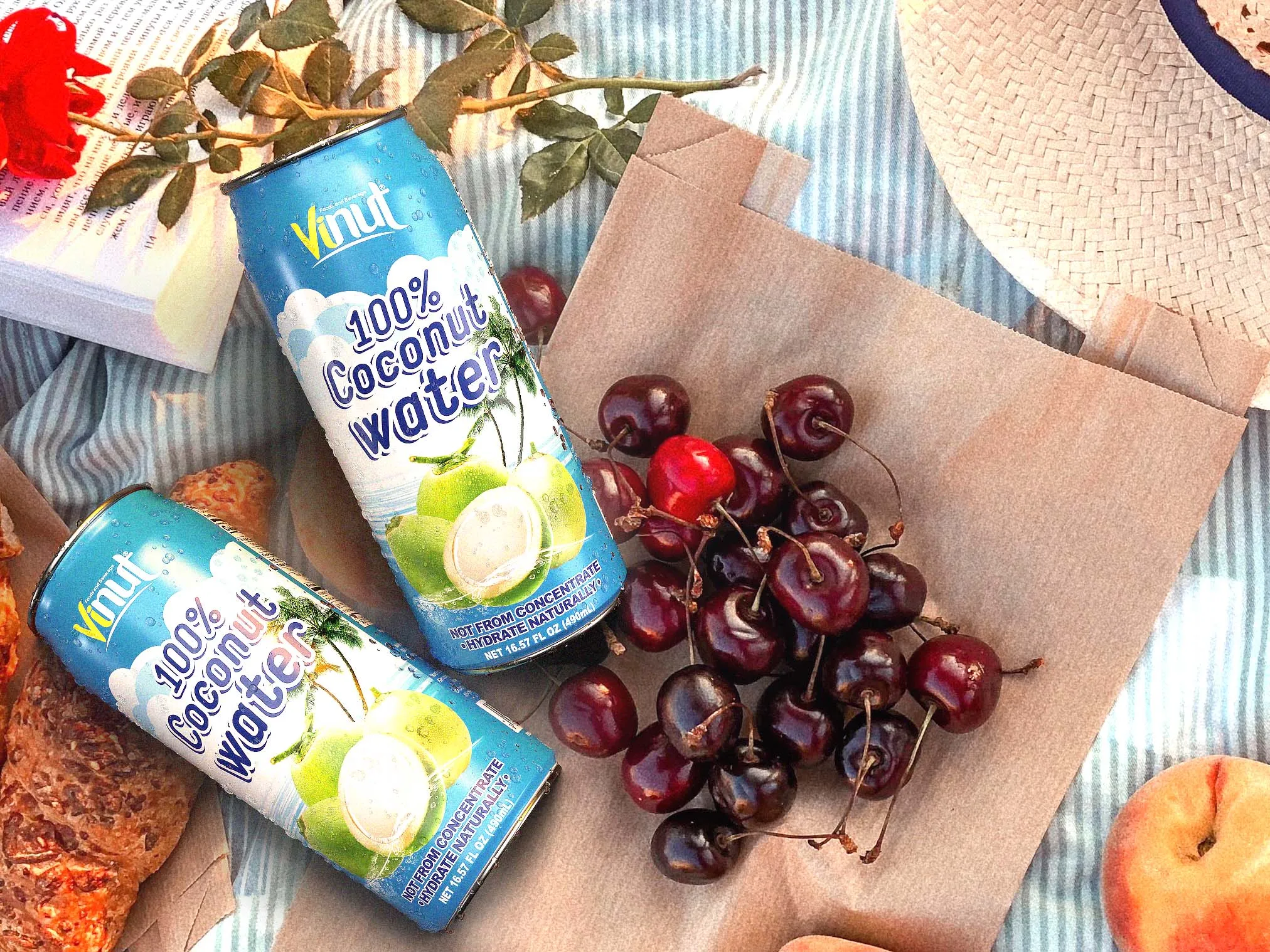 490ml Glass Bottle VINUT Coconut milk drink with Lime and Nata De Coco Suppliers Manufacturers vegan milk nut milk