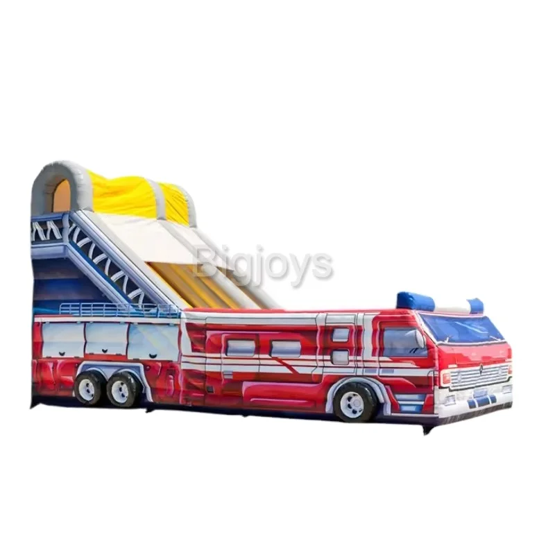 Commercial Truck shaped inflatable water slide children adult love play game backyard water slide for sale
