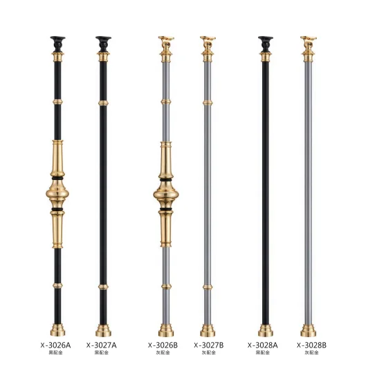 luxury villa balcony handrail aluminium Cast Iron Balustrade Straight Iron Railing