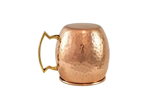 BEST Selling Copper Mugs Hammered Brass Handle Antique Beer Mugs Moscow Mule Customized 16 oz Restaurant Hotels Home Accessories