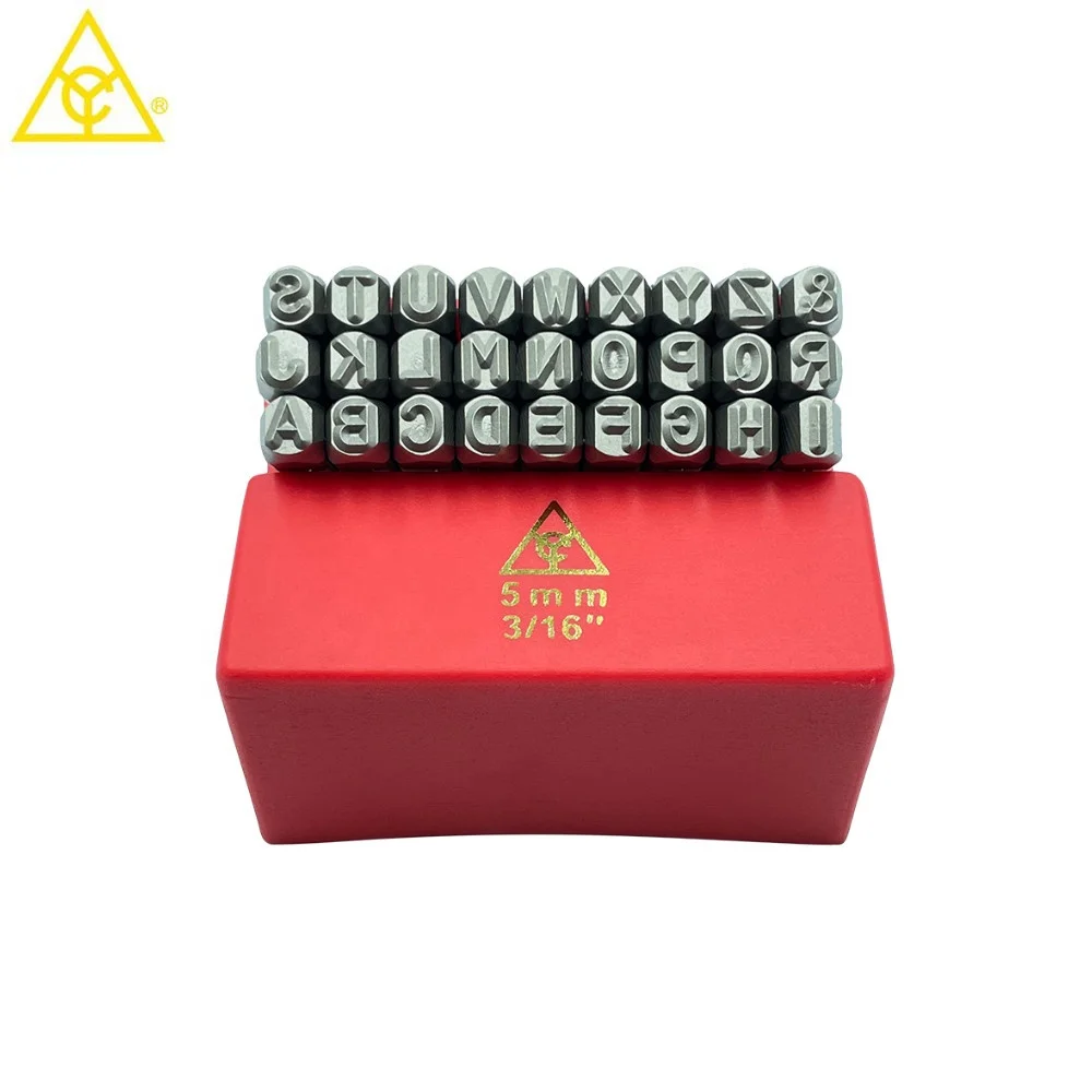 5mm lettering punch made in Taiwan, manufacturing letter punch set for stamping metal