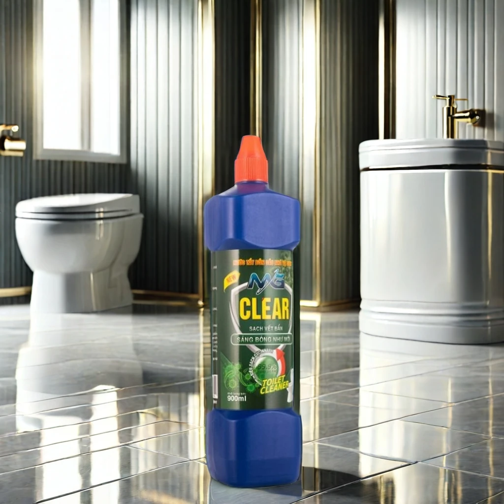 New generation custom bottled toilet cleaner does not cause bad odors Blue soap bubbles clean the toilet very quickly