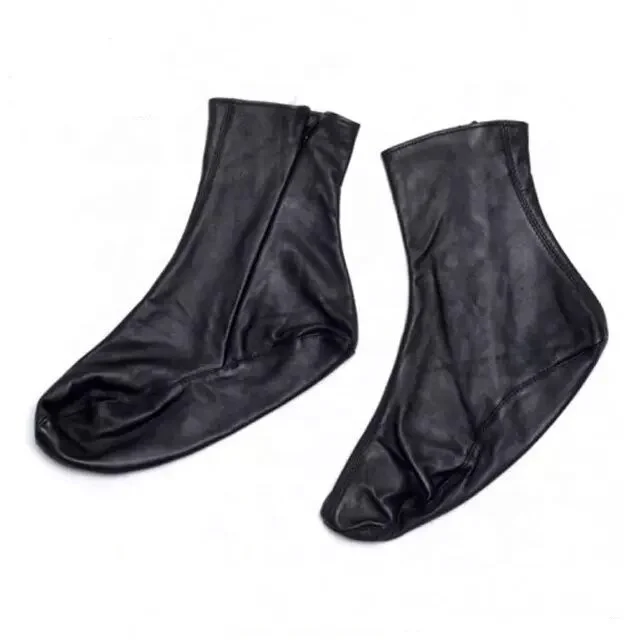 best quality thin Lightweight Waterproof customized Easy to Put on Leather Socks for men and women Made of Genuine Leather