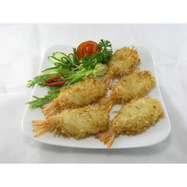 Top Quality Frozen Pre-Fried Breaded Butterfly Shrimp From Vietnam Factory Manufacture