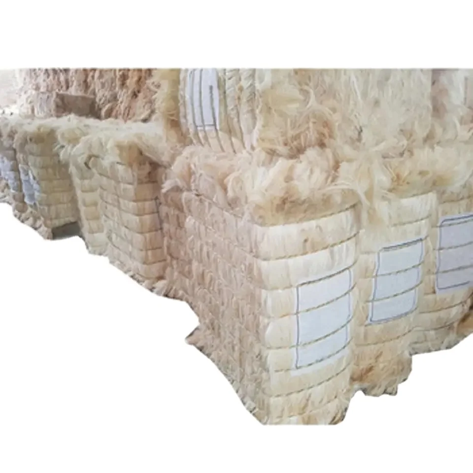High Quality/Purity 100% Natural raw Imported Mexico natural color sisal hemp best quality Raw material