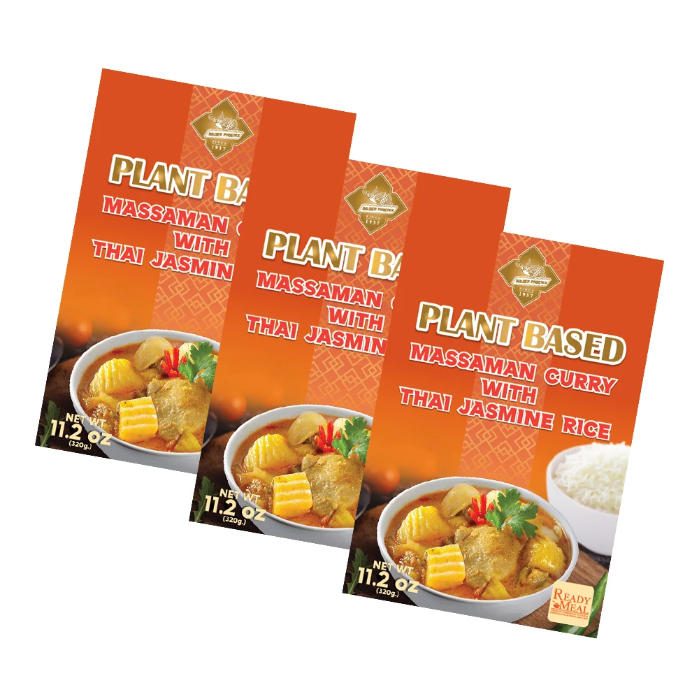 High Quality - Plant Based Massaman Curry with Thai Jasmine Rice Mild Spicy Ready to Eat Meals Product from Thailand