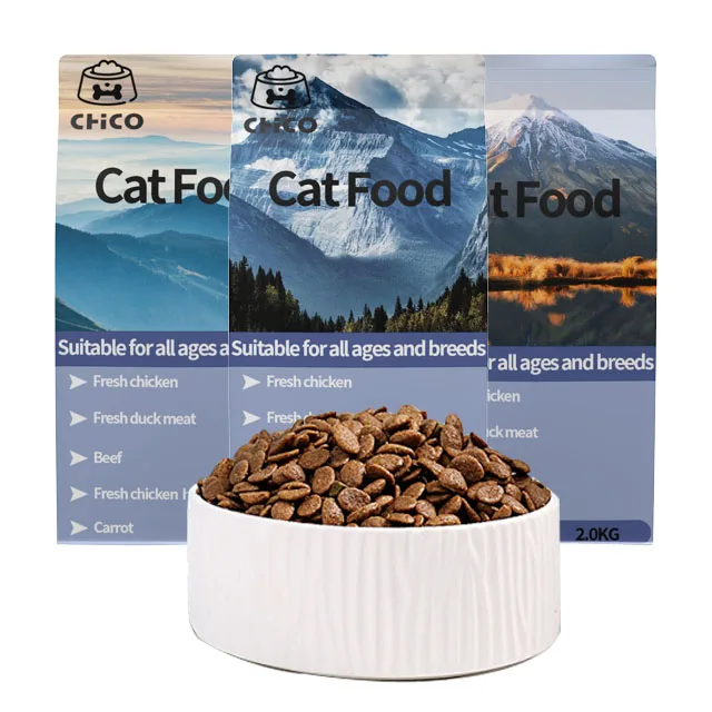 OEM Cat Food Factory Exports 10KG Natural Raw Fish Flavors Fish Shapes All Age Cat Food