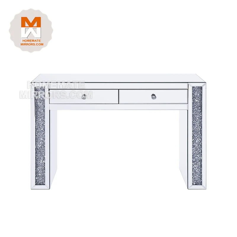 Beautiful White Mirrored Console Table with Mirror