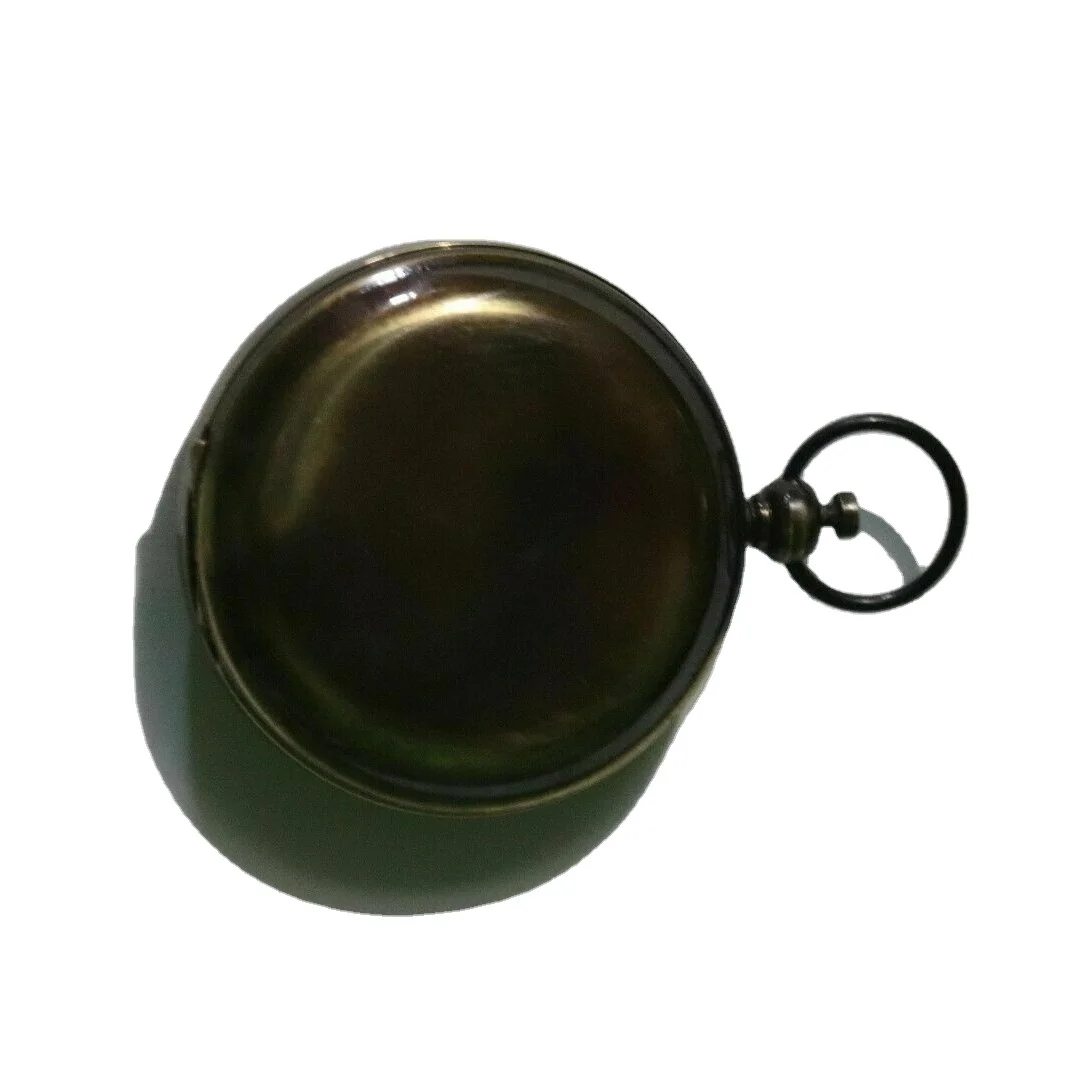 ANTIQUE PUSH BUTTON NAUTICAL COMPASS SUNDIAL POCKET MARITIME WORKING COMPASS A