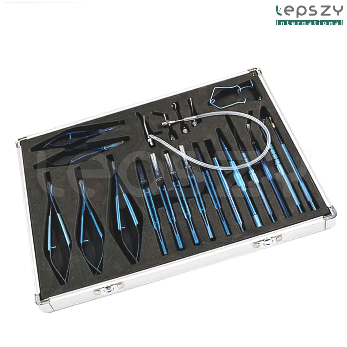 21-Set Ophthalmic Microsurgical Instrument Set Stainless Steel Titanium Alloy Manual Power Source