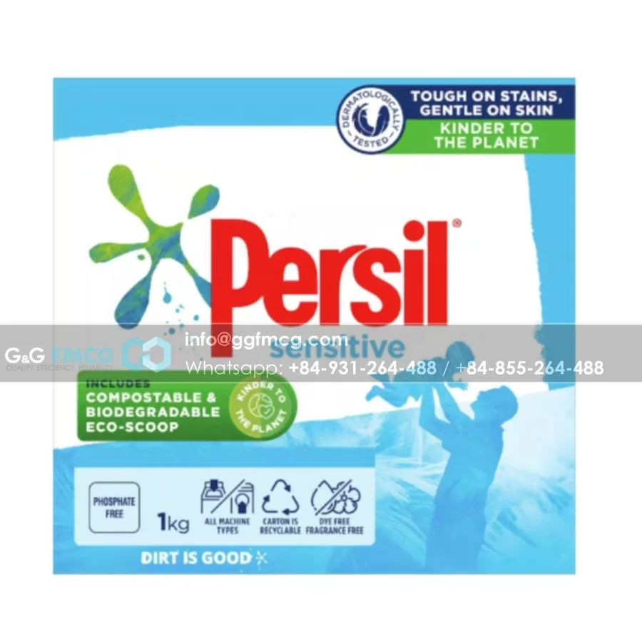 Persil Laundry Detergent Powder for Wholesale High Quality Fit Machine Wash Front and Top Sensitive 1kg