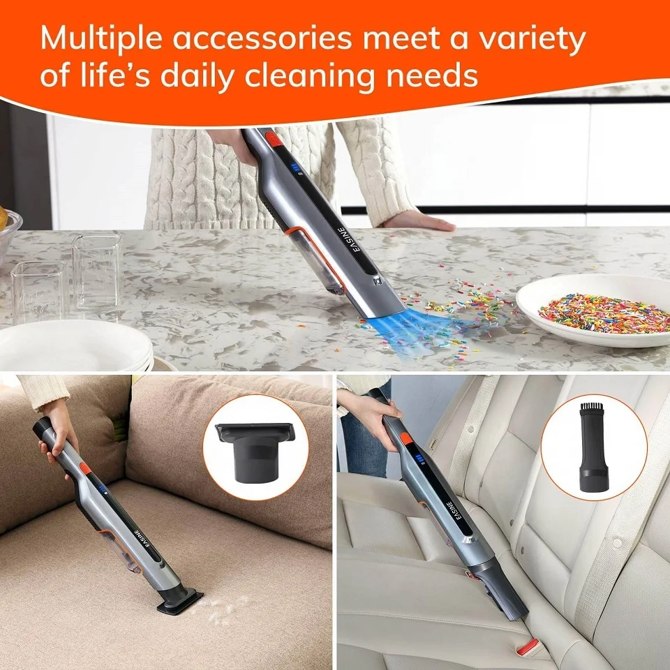 ILIFE M50 Handheld Vacuum 15Kpa Powerful Suction 2Hour Type-C&USB Charging 150ml Dustcup Ultralight Cordless Car Vacuum Cleaner
