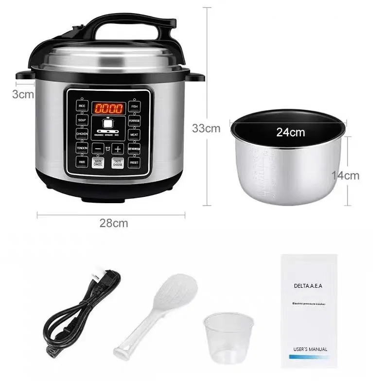 surgical steel 5 l 7 liters deep frying canner and electric airfry and pressure cooker with air fryer