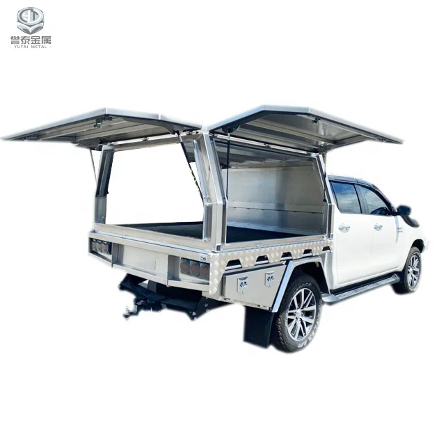 trailer toolbox aluminum ute canopy 3 doors with whale tail handle lock