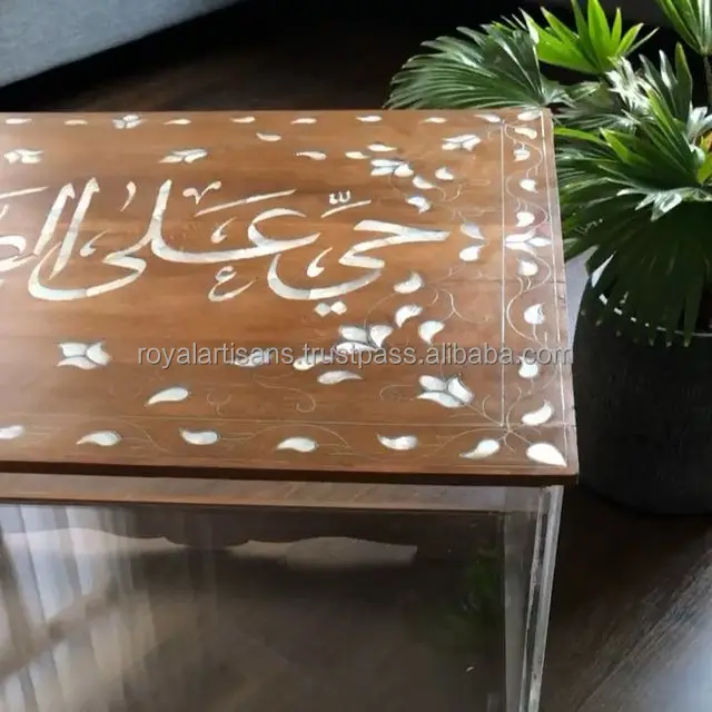 High Quality Custom Made Acrylic Gift Box Case Mother of Pearl Inlay With Wooden Lid Display Box