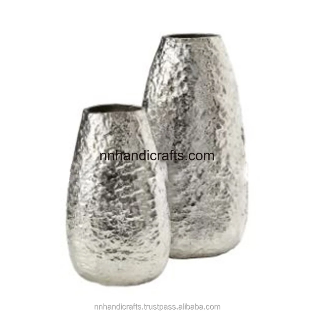 Wholesaler Manufacturer Exporter of Metal Aluminium Silver Nickel Plated URNs & Jars Modern Unique Table Vase Floor Vases Gifts