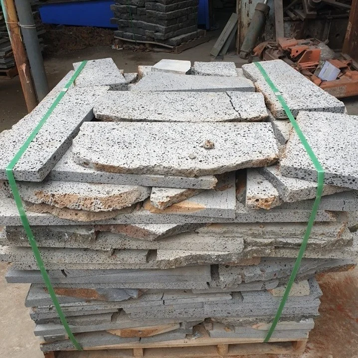 Lava Paver Rock Decor Moca Cream Limestone for Sale antique Portugal Stone Wooden Time Surface Packing Big