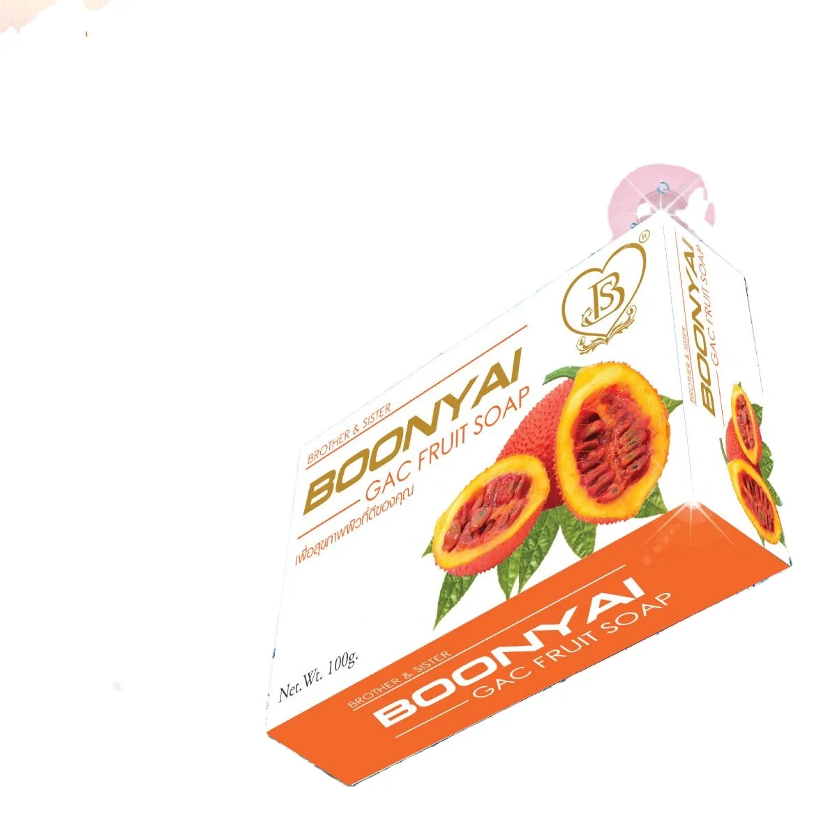 New Formulary White Herbal Anti Acne Boonyai Gac fruit soap From Thailand Manufacturer