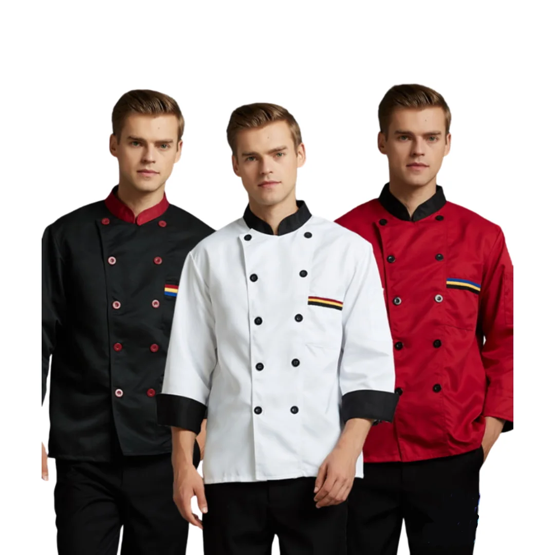 HIGH QUALITY Chef uniform cooking wear summer chef uniform clothing white/black modern - FMF uniform factory VN - Free sample