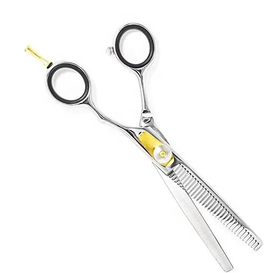 Professional Barber Salon Hair Shears with Adjustable Tension Screw for Haircut Styling, Japanese 440C Stainless Steel Razor Edg