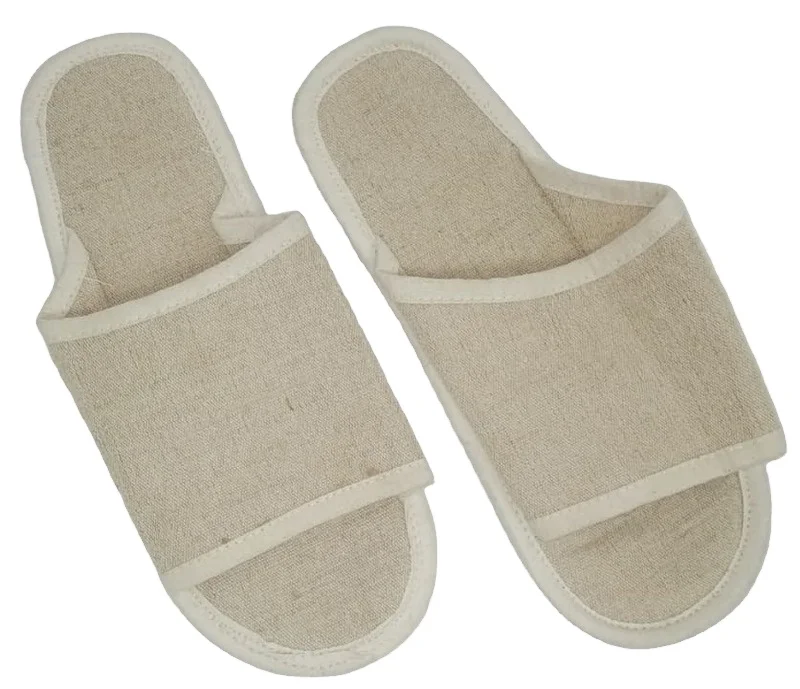 Best Wholesale Price Export Oriented Eco-Friendly  jute Hotel Slipper Supply Low MOQ Disposable Spa Slipper From Bangladesh