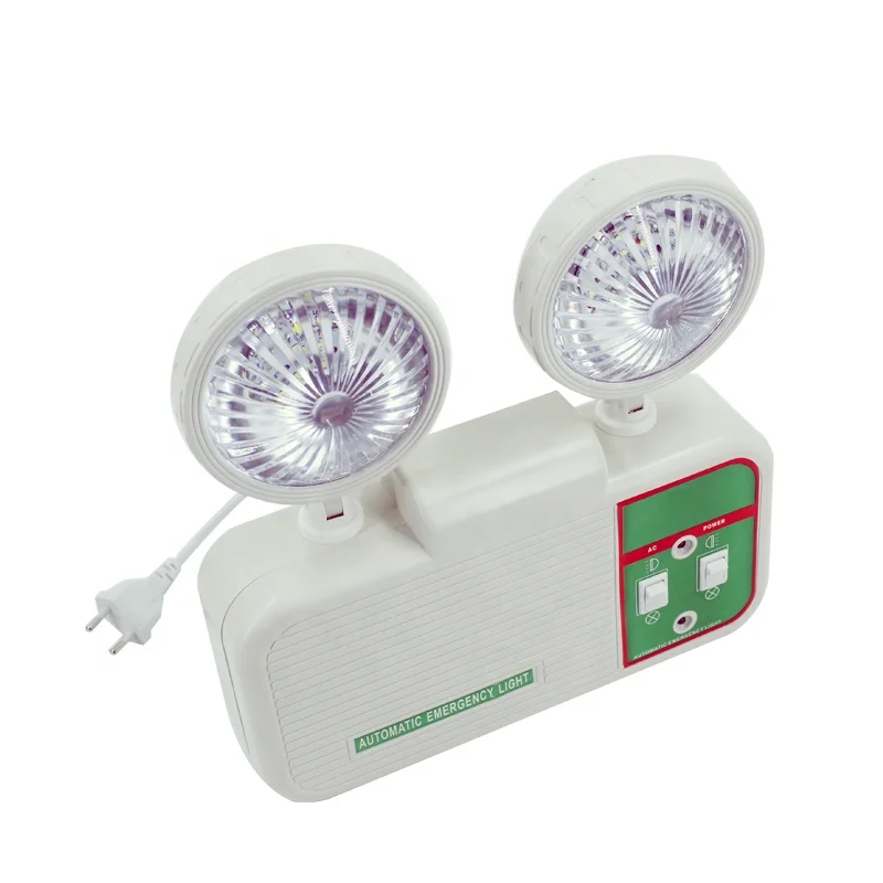 Заводская цена, автоматическая двойная головка, перезаряжаемая, аварийное время, 3h светодиодная лампа, вращающаяся портативная лампа, аварийное освещение
