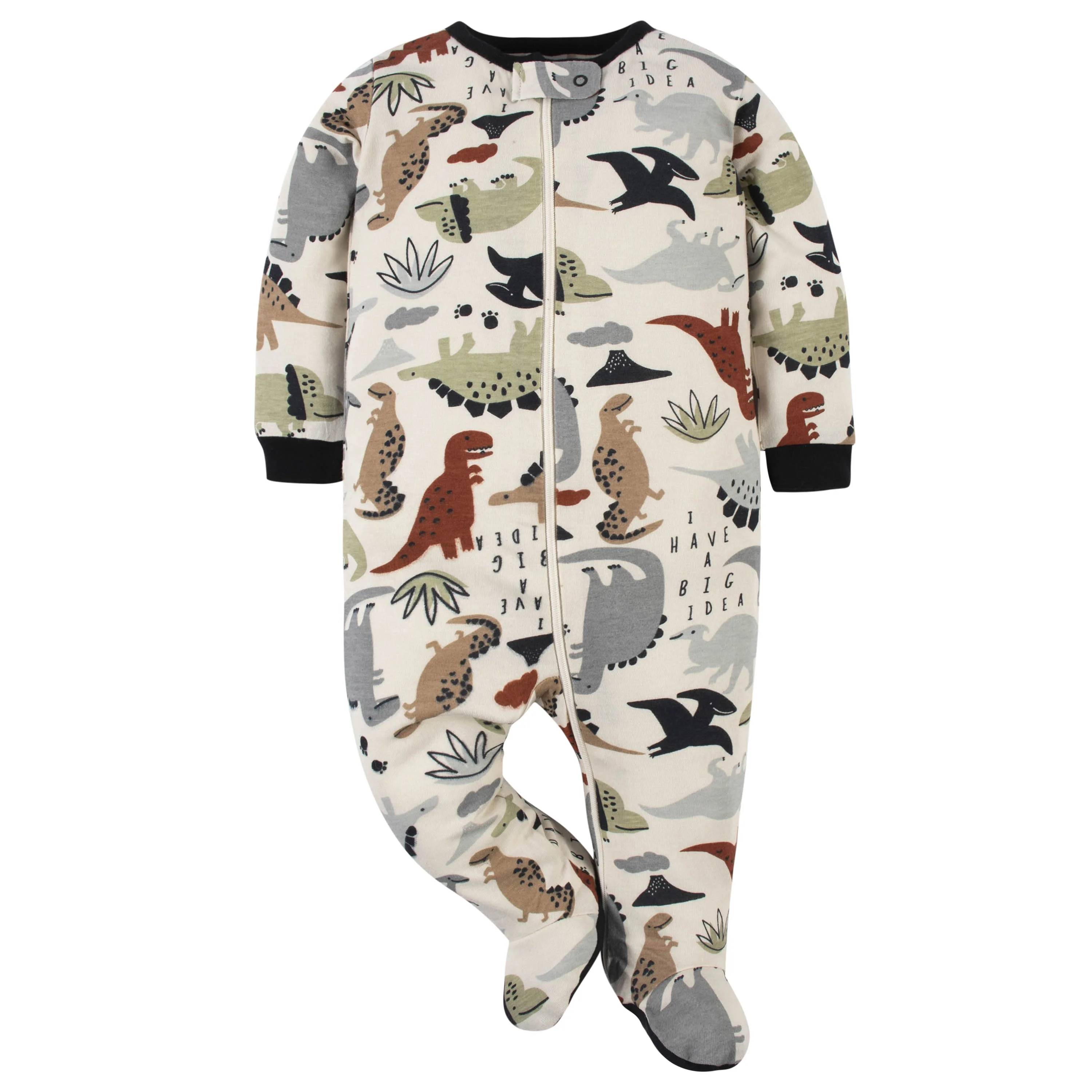 Gerber Organic Cotton Baby Boy Sleep N Play Clothing Set 2 Pack Dino Fashion Style for 6 Months Sustainable and Stylish