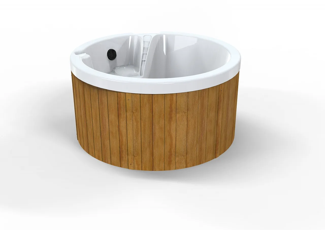 Factory price wooden fired hot tub economic wood burning spa outdoor spa whirlpool for 5 people