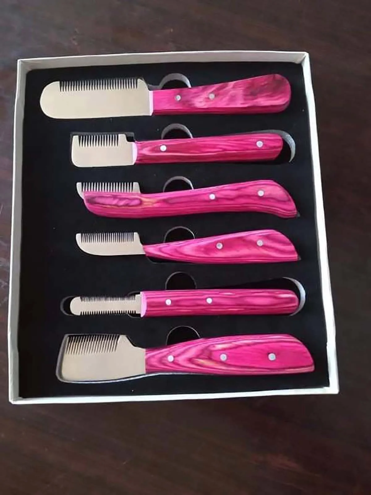 Good Quality Knife Pet Grooming | Pet Grooming Wooden Knife | Pets Grooming Tools Set Customized Packing Left Handed Right Hand