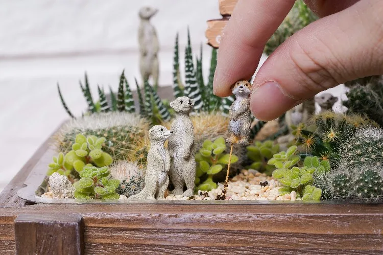 [2.9] Goats Decoration Mini Garden Decor Terrarium Accessories  Miniature Resin Figurines