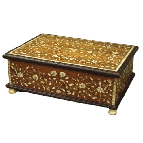 Handcrafted  resin inlay box & wood inlay jewelry boxes customized size color wooden storage box at cheap price