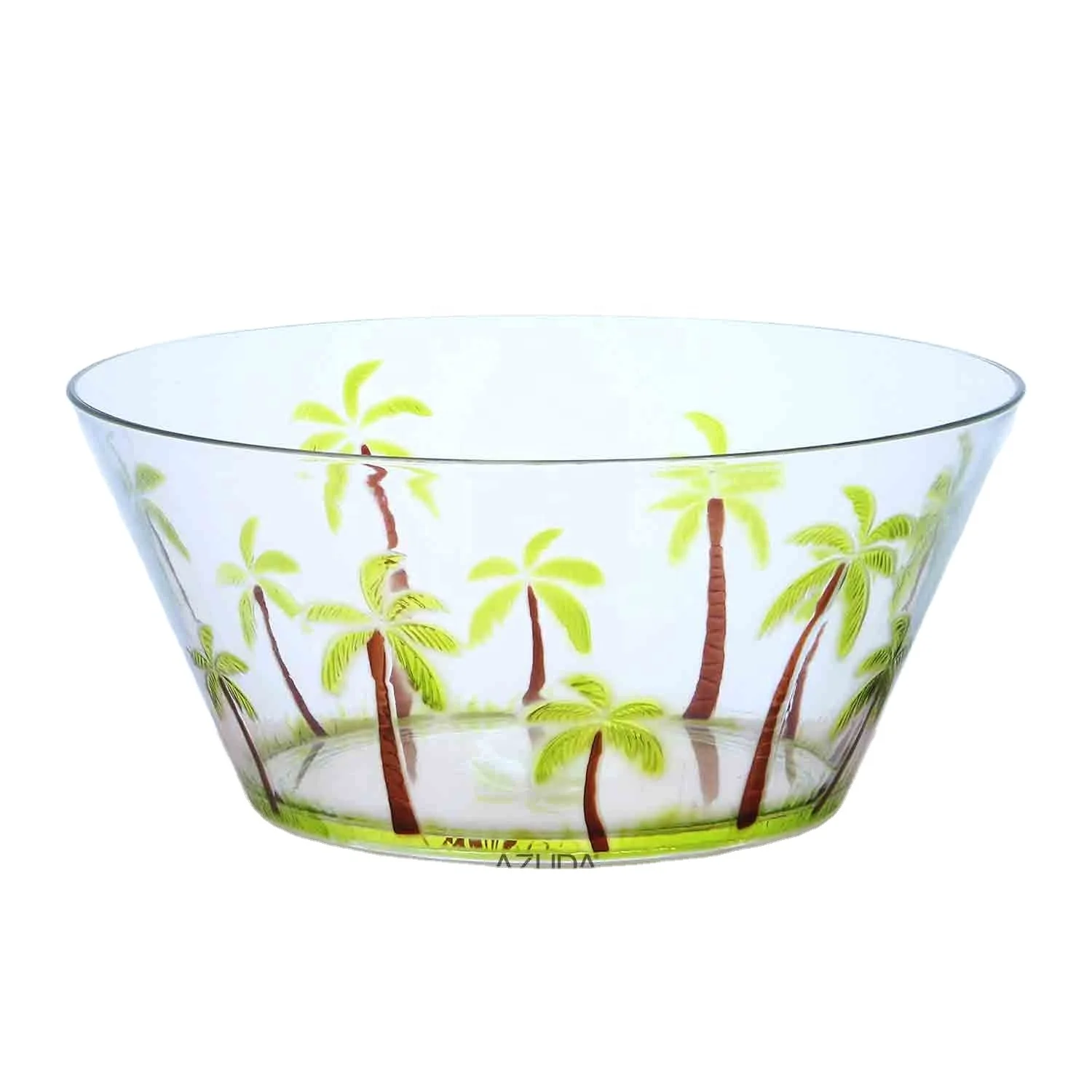 
AZUDA_Palm Tree Transparent Plastic Salad Bowl Large 