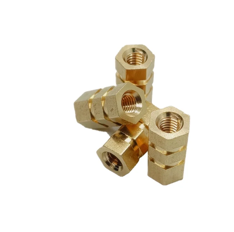 Brass Hex Threaded Inserts with Multi Head M3, M4, M5, M6, M8, M10 Injection Moulding for Heavy Industries at Discounted Price
