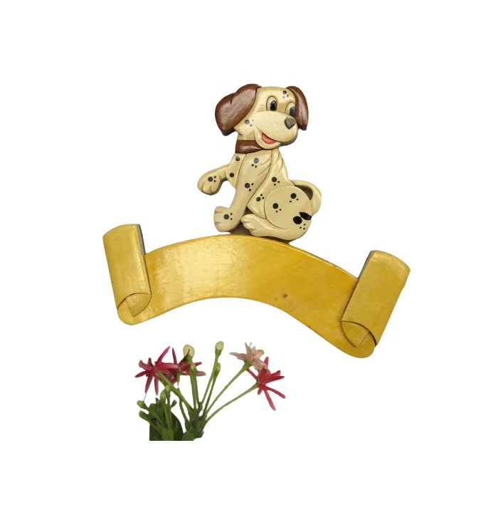 Вьетнамская фабрика деревянный резной логотип дешевый с крючком круглый