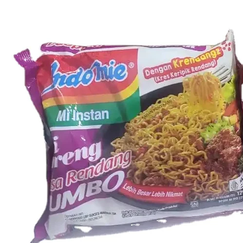 Branded Instant Noodle Stir Fry Beef Rendang Flavor Jumbo 120gr From Indonesia