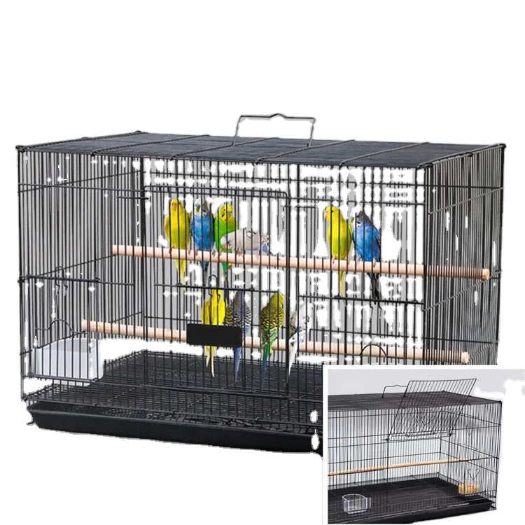 [Elosung] Free Shipping Stainless Steel Bird Cage - Collapsible, Large, For Lovebird & Macaw Breeding, Big Size, 1pc For Sale