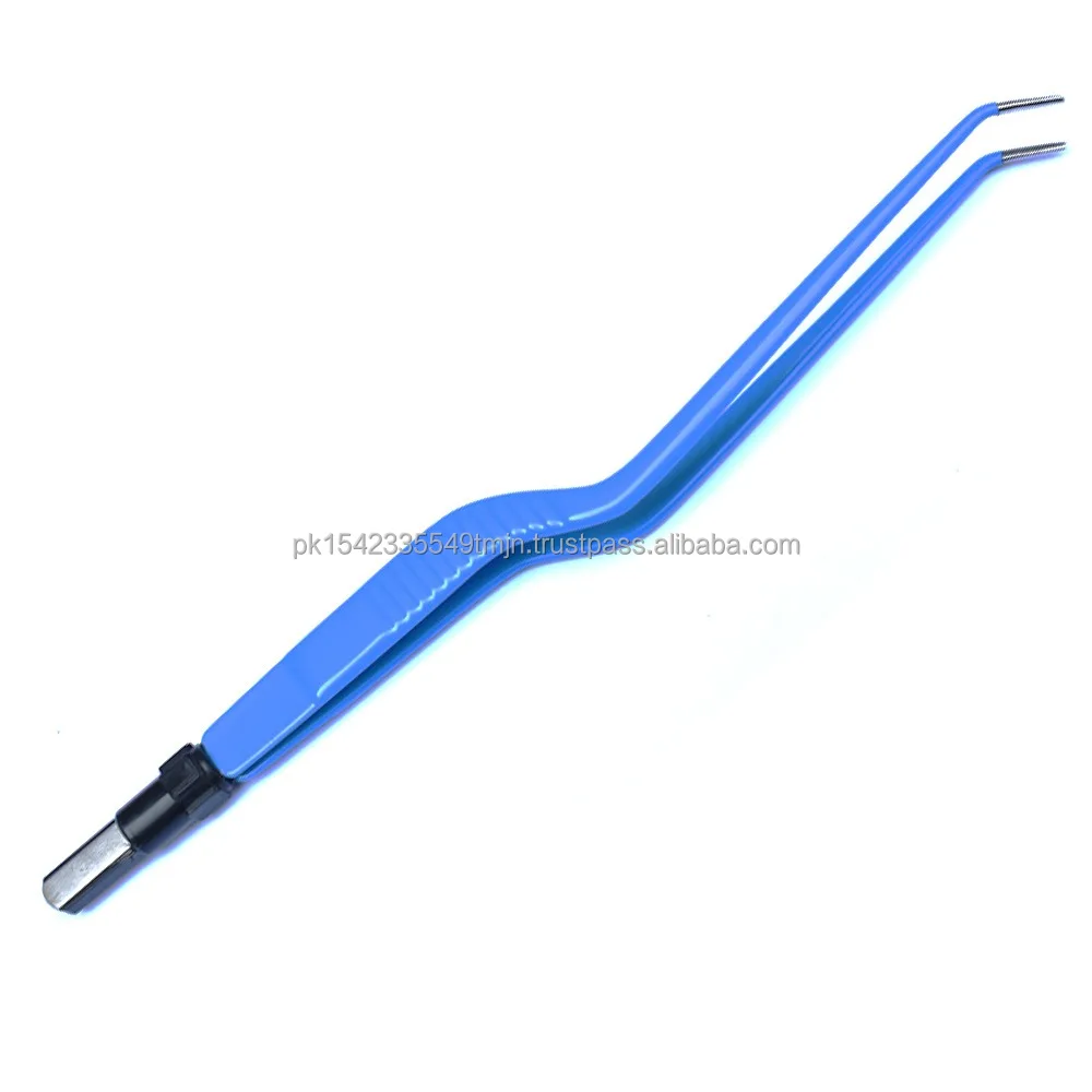 Bayonet Bipolar Forceps Cored For Electro surgical Unit Or Diathermy With Cabel