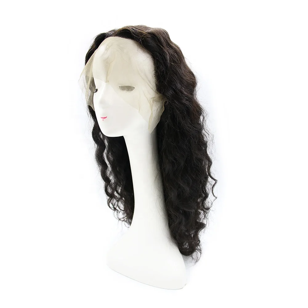 Top sale 100% wigs human hair lace front 18 Inch body wavy natural black color  Grade 12A wholesale price OBM ODM