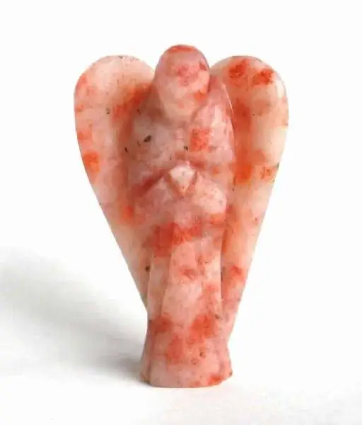 best selling natural agate stone healing crystal seven chakra bonded gemstone carving small angel wings for sale